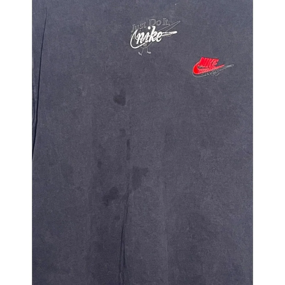 Nike Sportswear T-Shirt Men's Small Black Wash Drip Tee GDI‎ Graphic Print